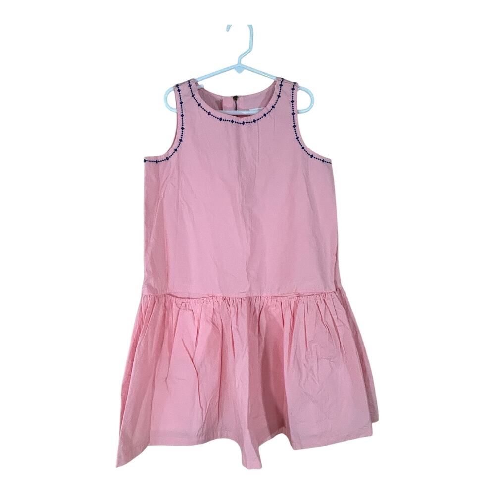 Hanna Andersson Breezeway Sundress Happy Pink Embroidered Dress GIRLS 10 140